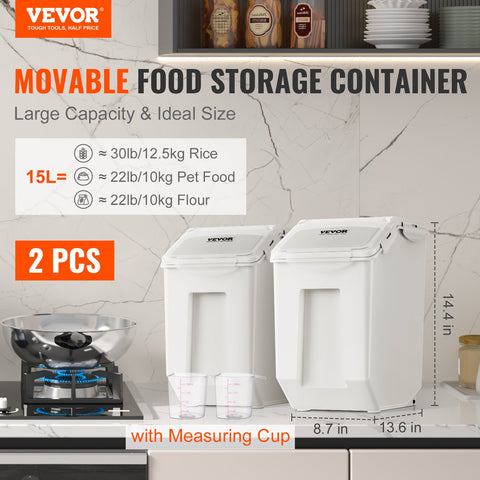 Orbly FreshKeep™ 2×15L Pet Food Storage Station — Airtight Dual Dispenser