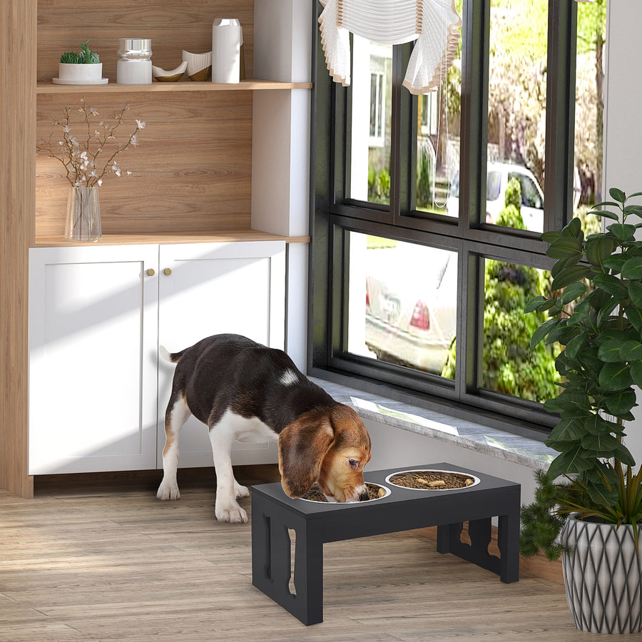 Orbly ElevateDine™ Modern Raised Dog Bowl Station — Wooden Elevated Feeder