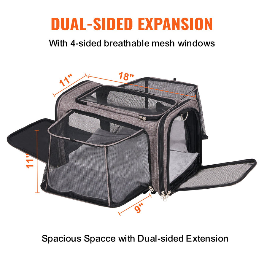 Orbly JetPaws™ Airline-Approved Rolling Pet Carrier — Telescopic Handle & Shoulder Strap