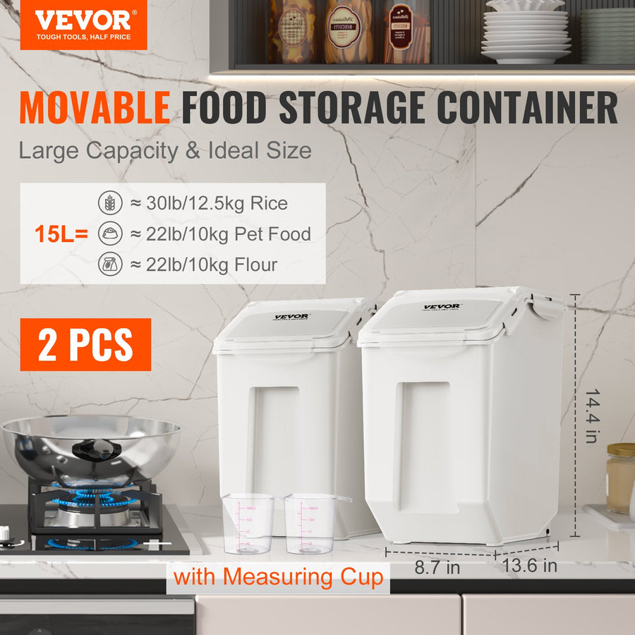 Orbly FreshKeep™ 2×15L Pet Food Storage Station — Airtight Dual Dispenser