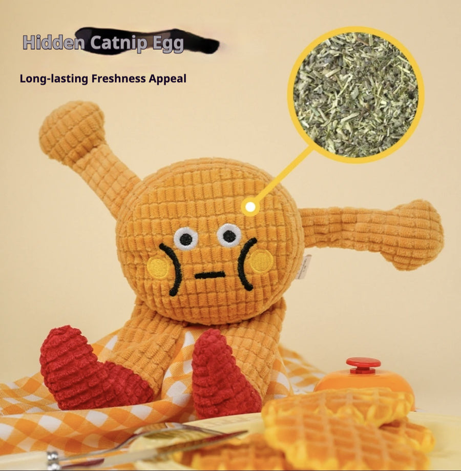 Orbly PurrPlay™ Squeaky Catnip Toy Set — Interactive Plush Chew Toys