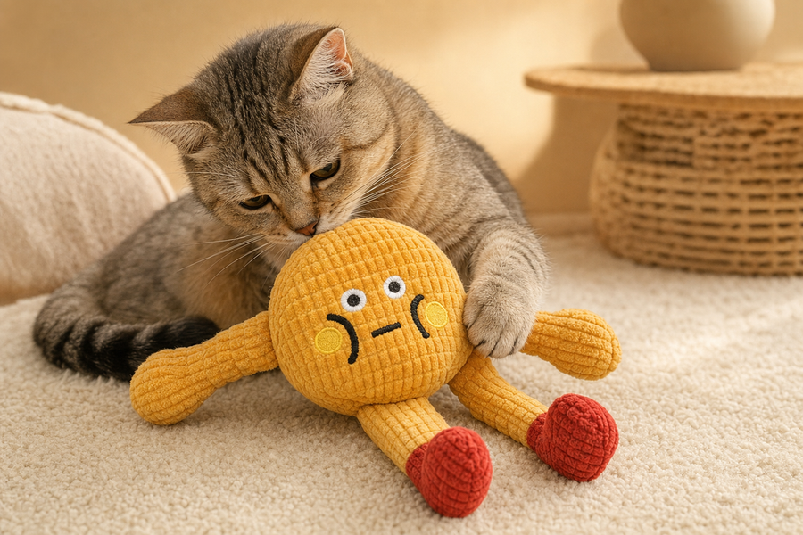 Orbly PurrPlay™ Squeaky Catnip Toy Set interactive plush chew toy for cats