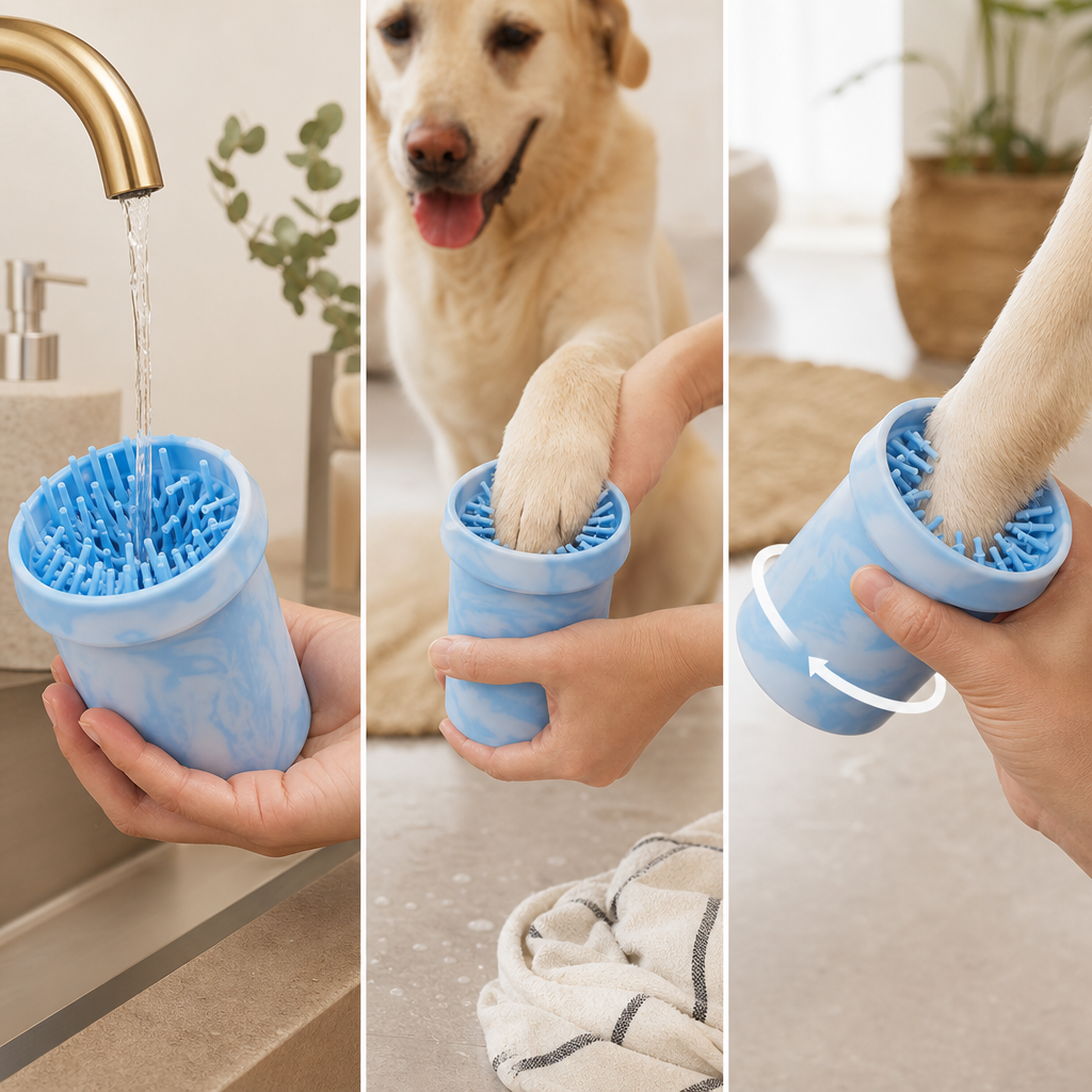 Orbly MudFree paw cleaner cup story image 3: Three Simple Steps