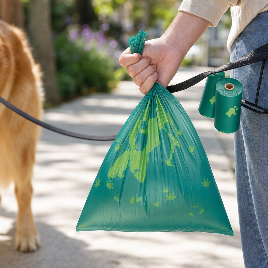 Orbly EarthBags Lavender Waste Bag Refills - In-use Context