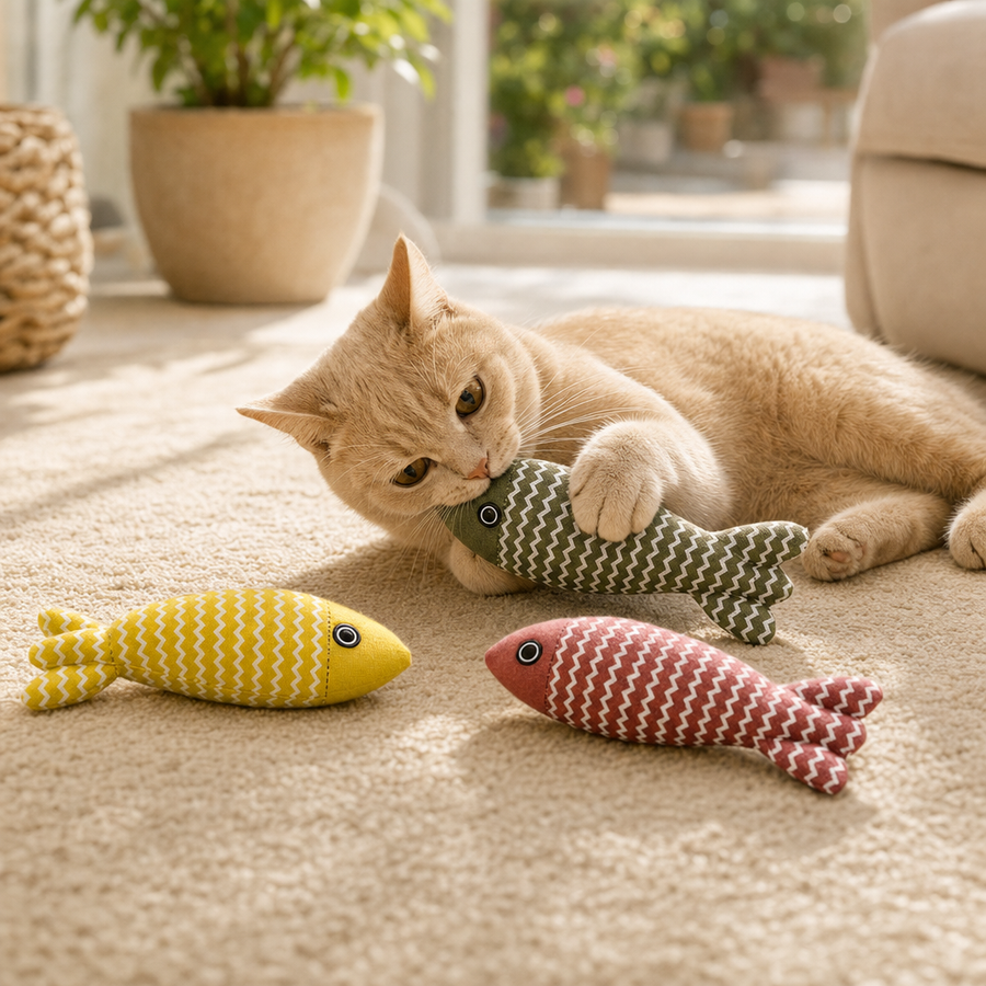 Pet Mint Fish Catnip Toy — All Ages - G3