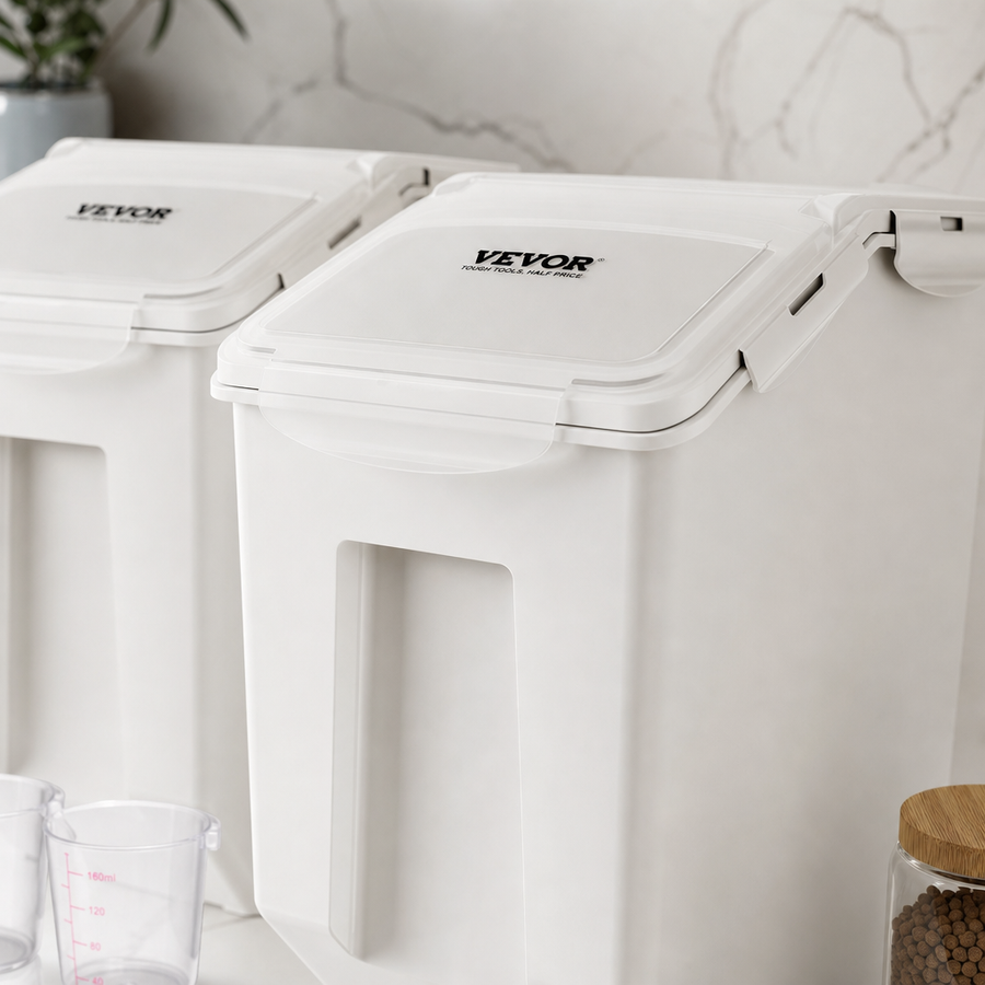 Orbly FreshKeep™ 2×15L Pet Food Storage Station — Airtight Dual Dispenser - G2