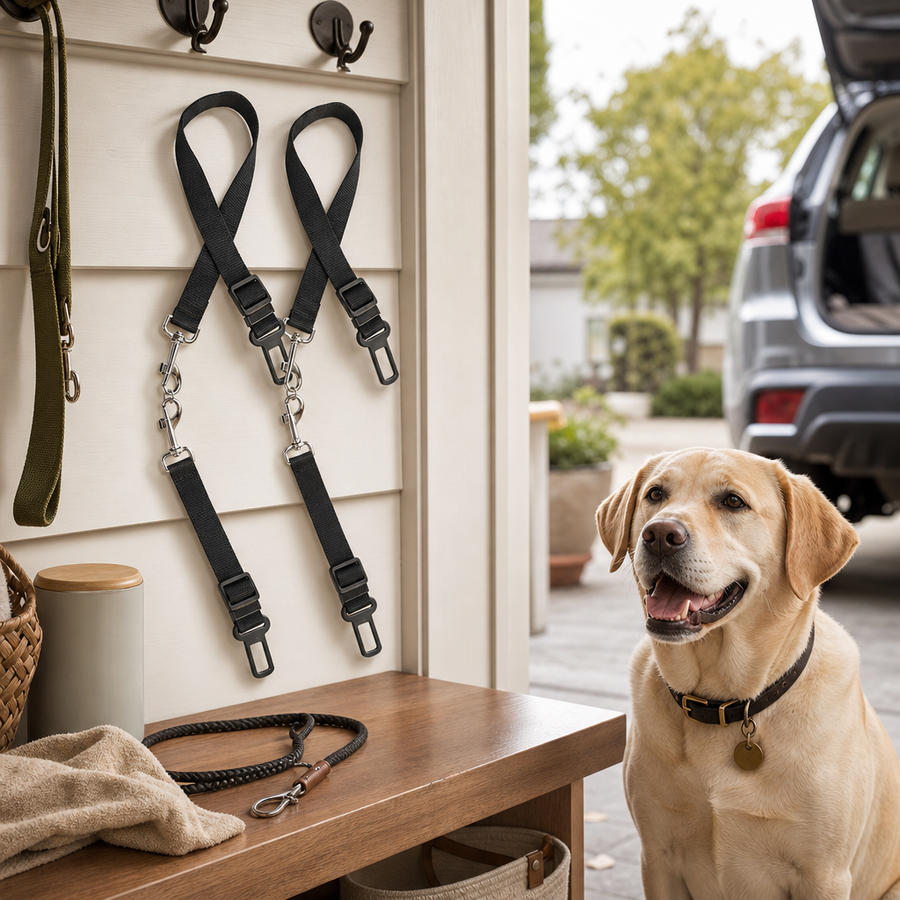 Orbly SafeRide™ Adjustable Dog Seat Belt (2-Pack) - SB1