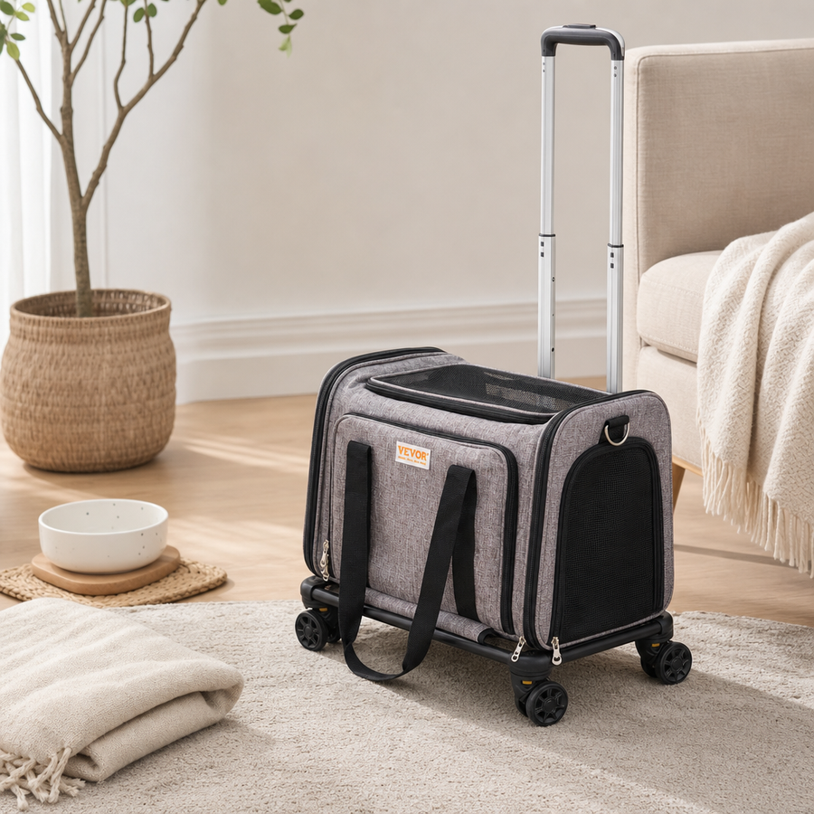 Orbly JetPaws™ Airline-Approved Rolling Pet Carrier — Telescopic Handle & Shoulder Strap - SB3