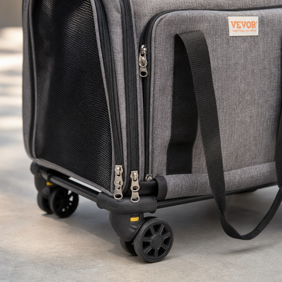 Orbly JetPaws™ Airline-Approved Rolling Pet Carrier — Telescopic Handle & Shoulder Strap - G2