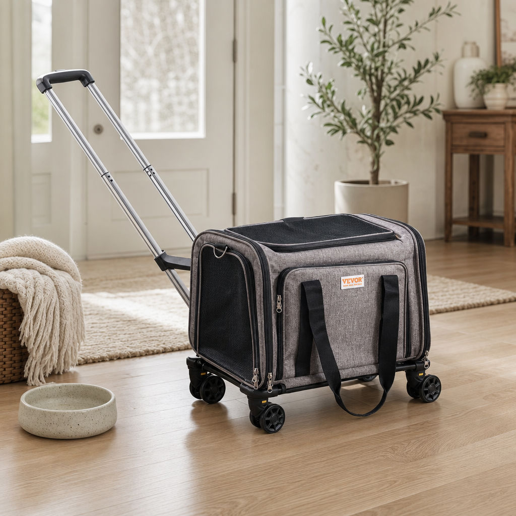 Orbly JetPaws™ Airline-Approved Rolling Pet Carrier — Telescopic Handle & Shoulder Strap - SB1