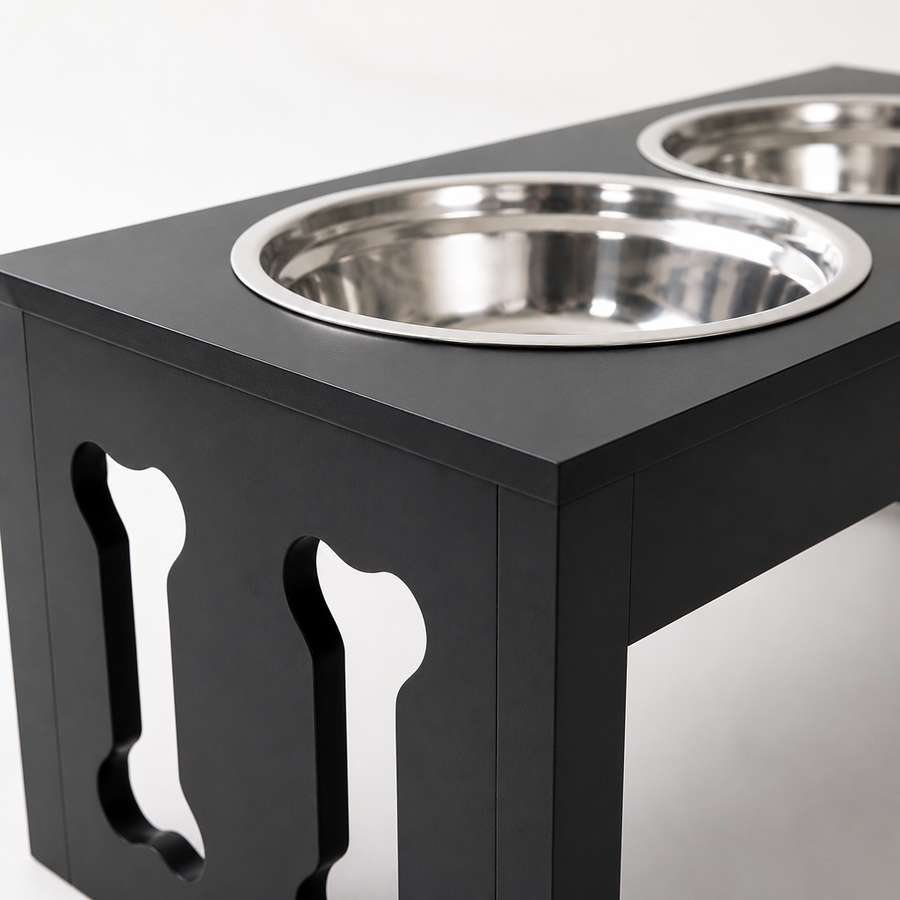 Orbly ElevateDine™ Modern Raised Dog Bowl Station — Wooden Elevated Feeder - G2