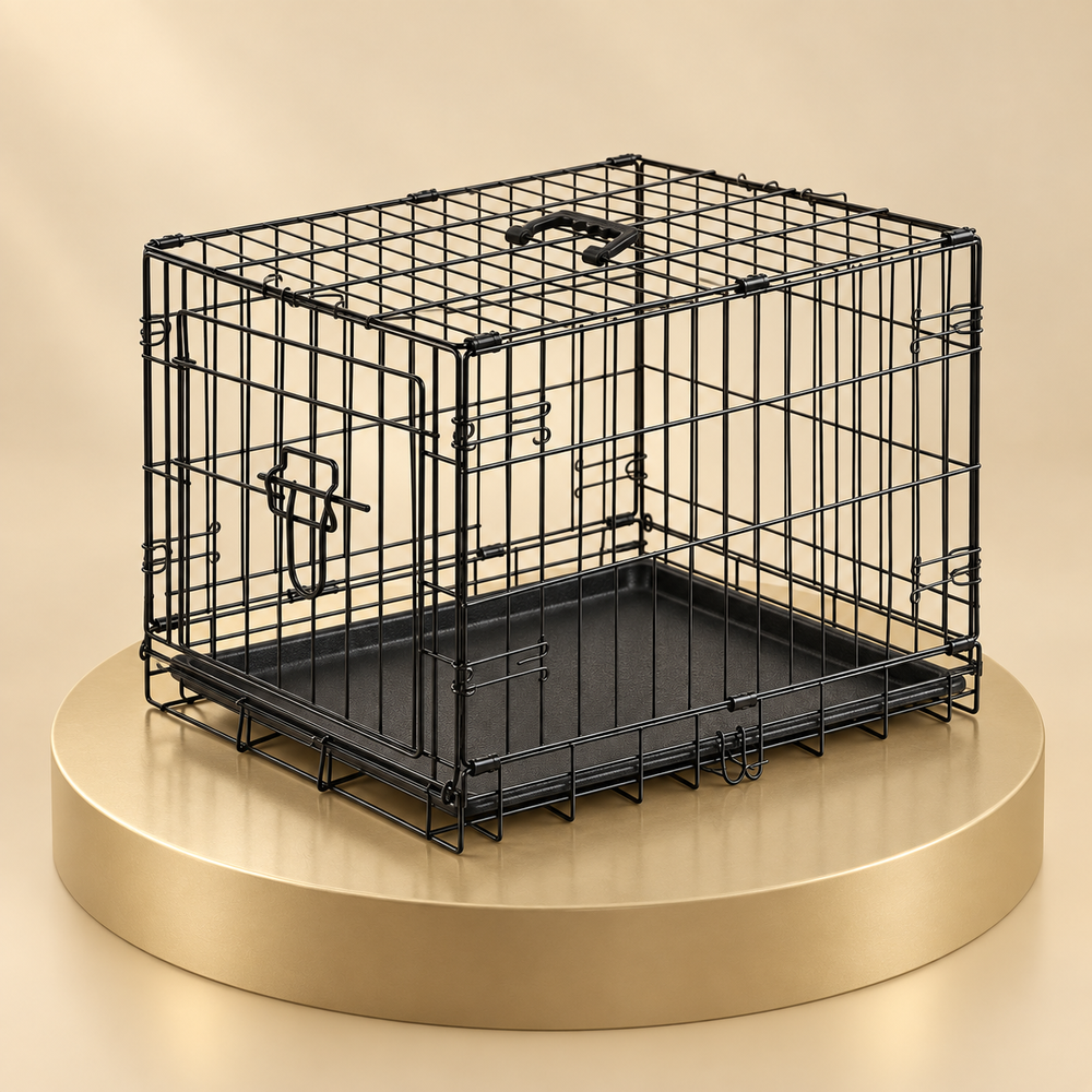 Foldable Metal Dog Crate, 18 in