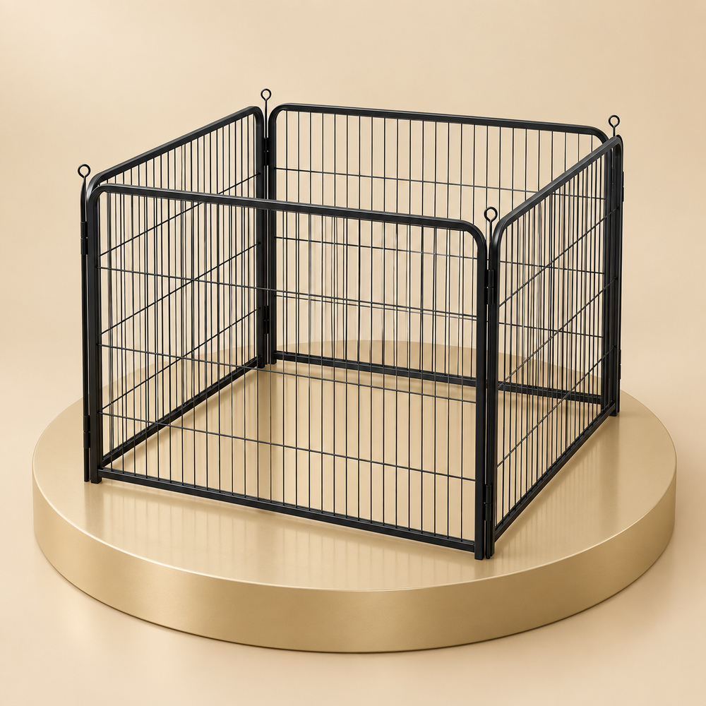 Foldable Metal Dog Playpen, 24 or 32 in Tall
