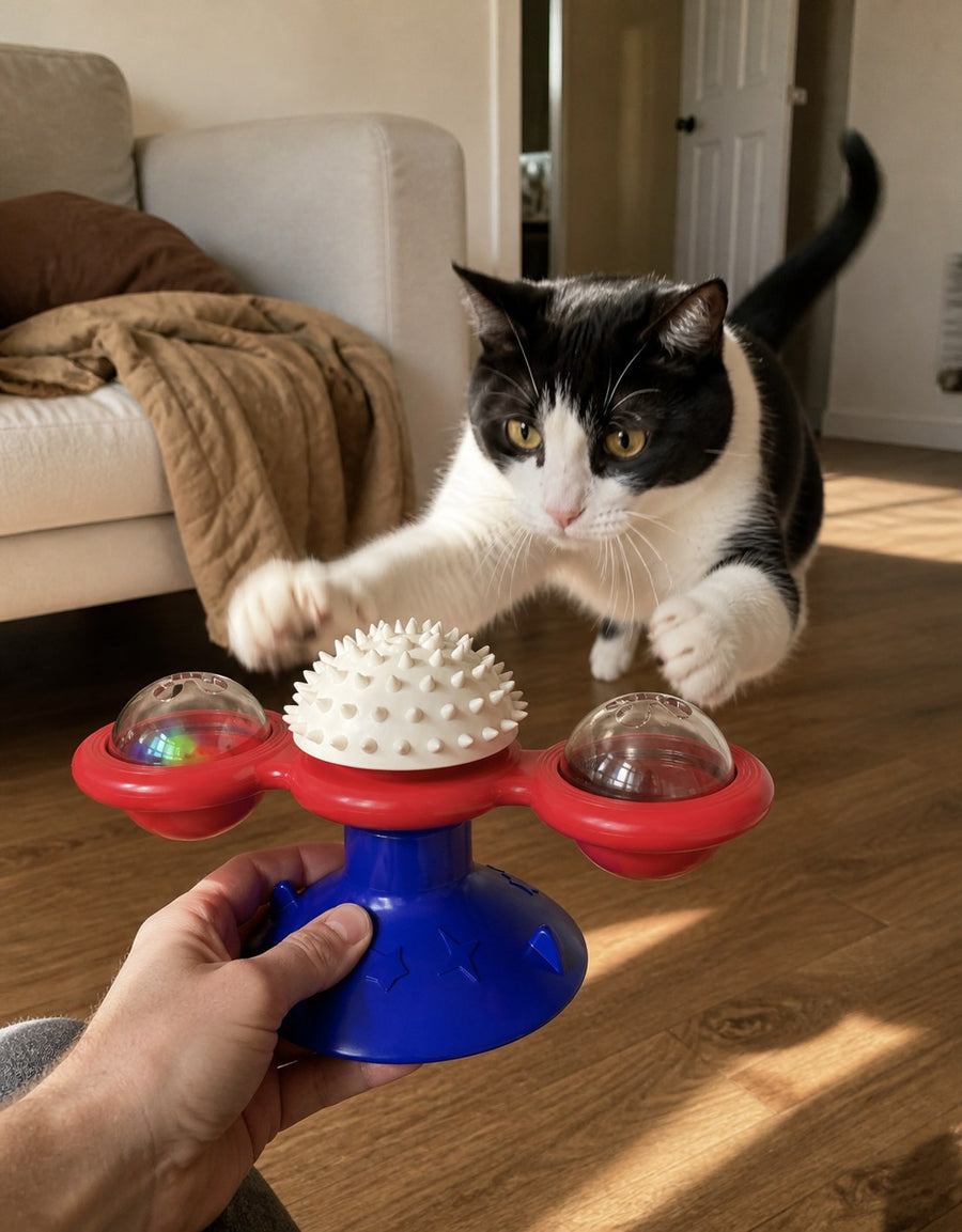 Luna — Evening play with the Birdie toy